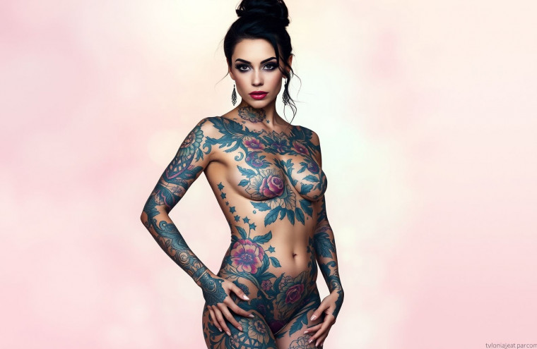 Tattoo Women AI Wallpaper