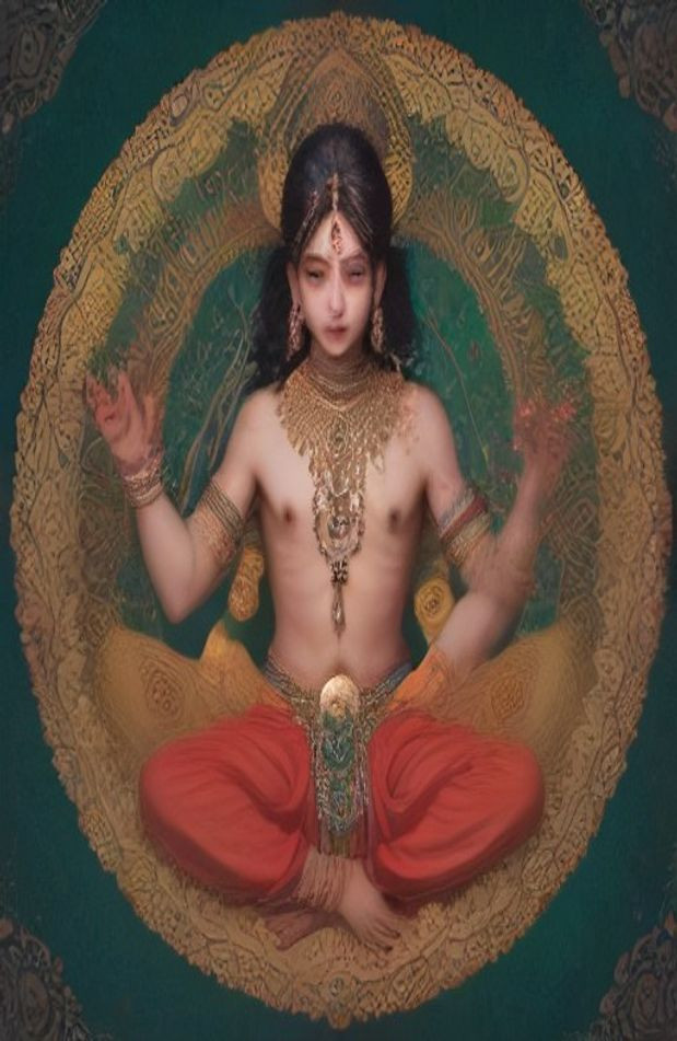 Beautiful Krishna AI Wallpaper