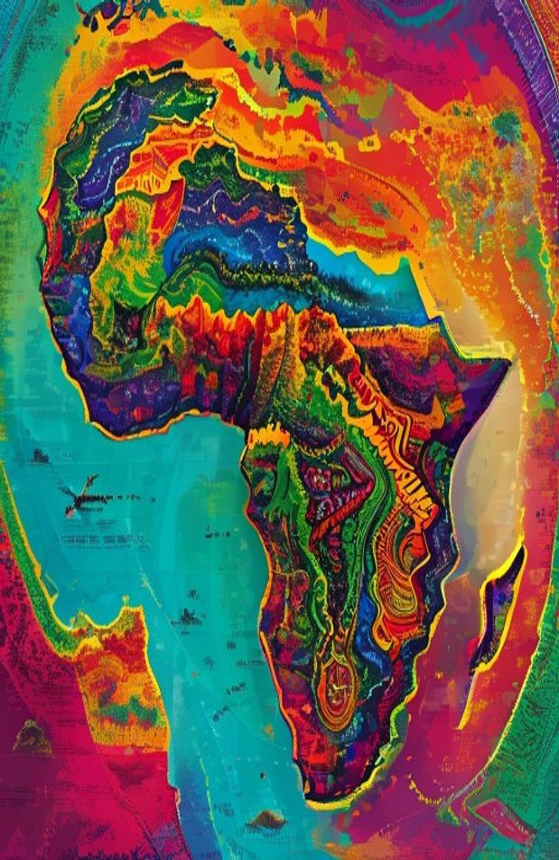 Africa Map AI Wallpaper