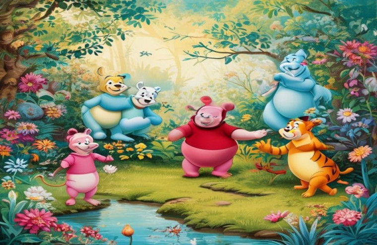 Classic Winnie The Pooh AI Wallpaper