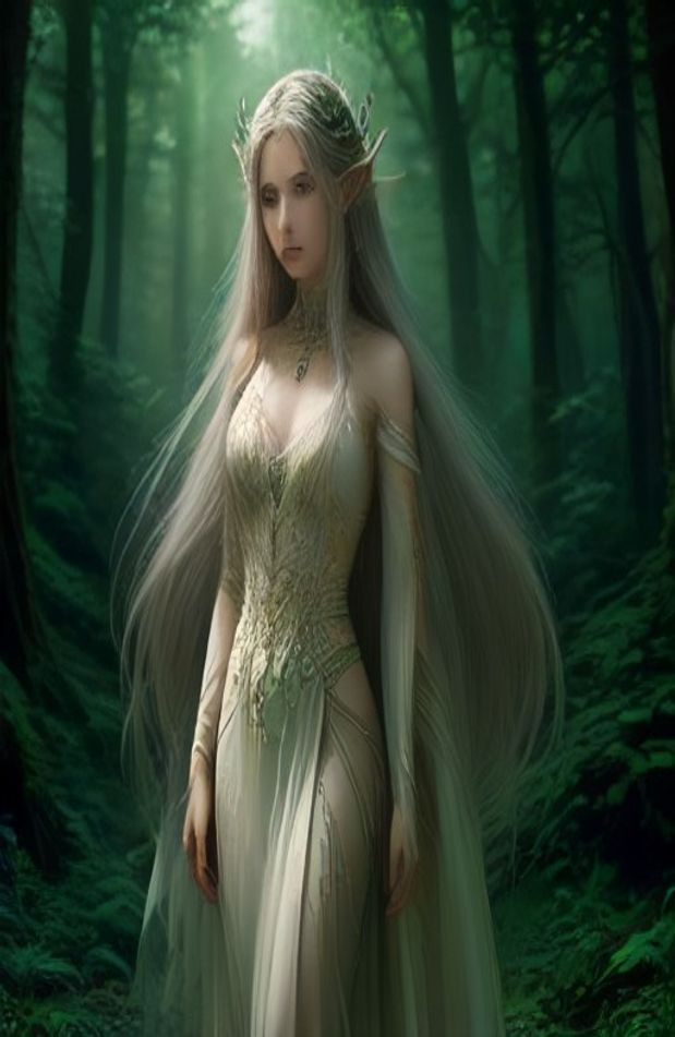 Female Elf AI Wallpaper