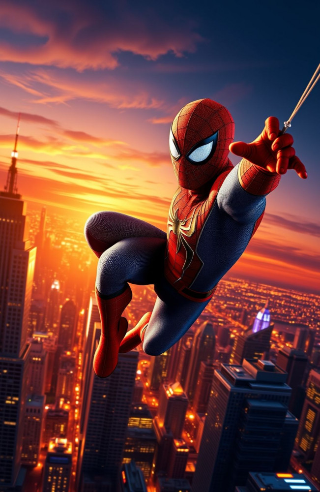 Spider Man HD AI Wallpaper 1080p