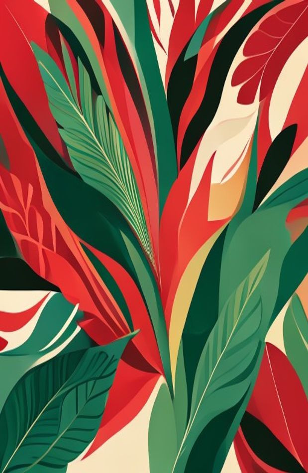 Red And Green AI Wallpaper
