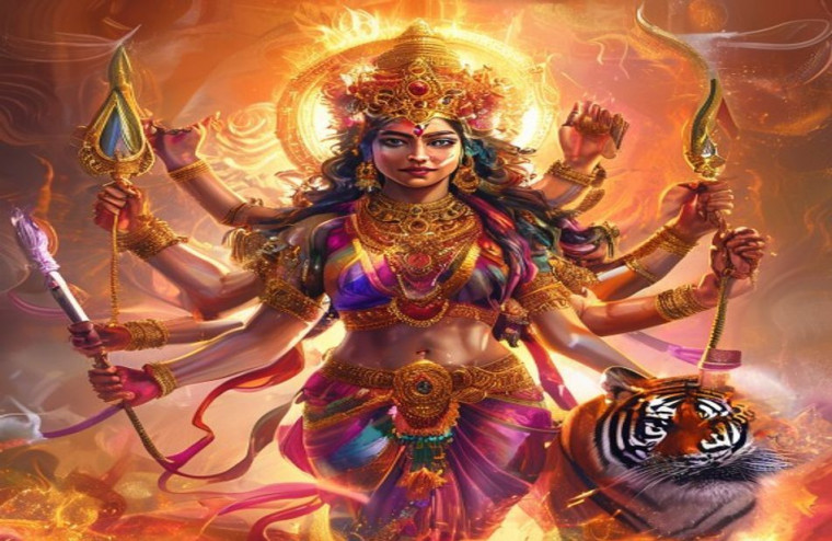 God Durga HD AI Wallpaper
