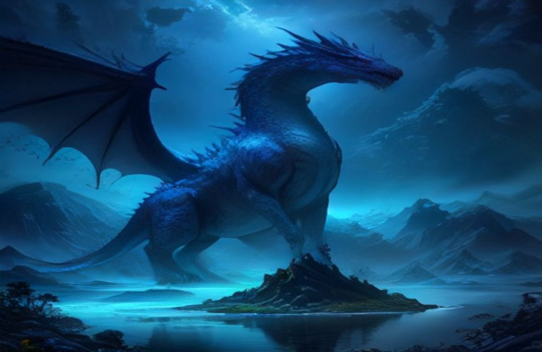Woman And Dragon AI Wallpaper
