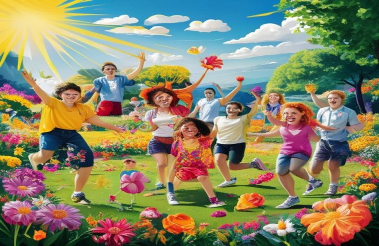 Happiness HD AI Wallpaper