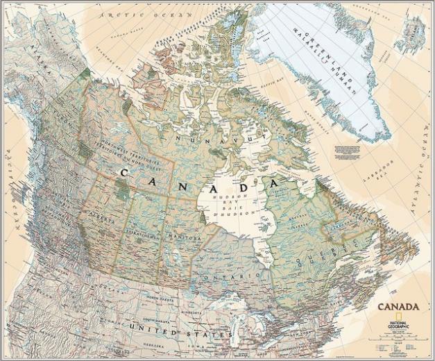 Free download Classic Canada Map Wall Mural Self Adhesive Wallpaper in