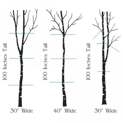 Free download Birch trees silhouette used painters tape to shape trees ...