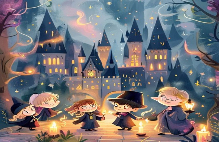 Cute Harry Potter AI Wallpaper