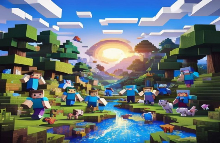 Minecraft Gif AI Wallpaper