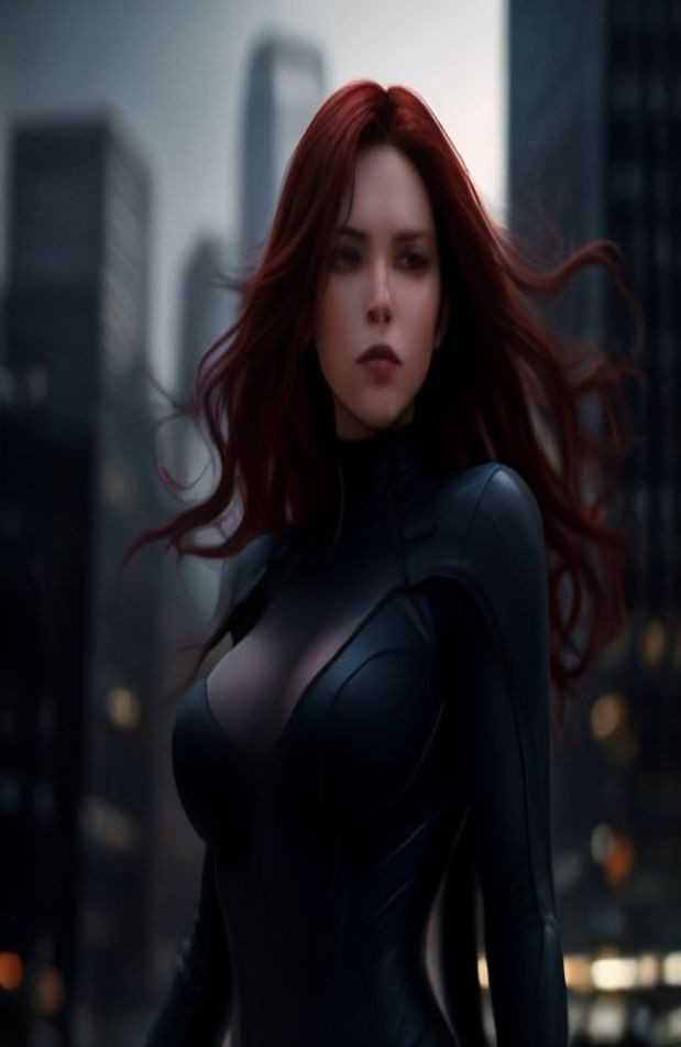 Black Widow HD AI Wallpaper