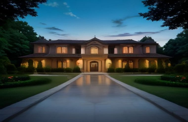 Luxury Mansion AI Wallpaper