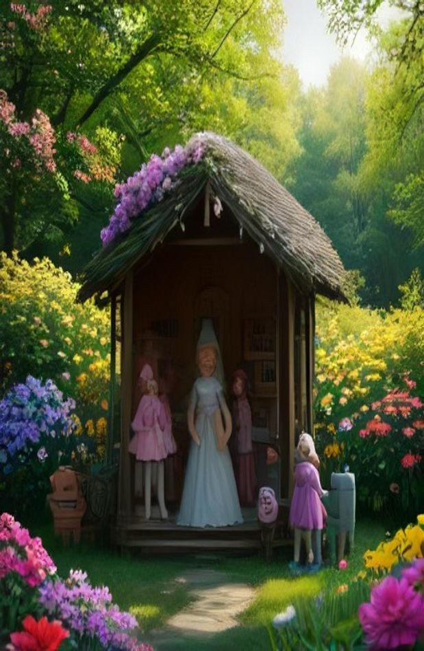 Cute Doll Pictures AI Wallpaper