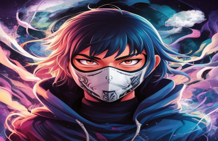 Anime With Mask AI Wallpaper
