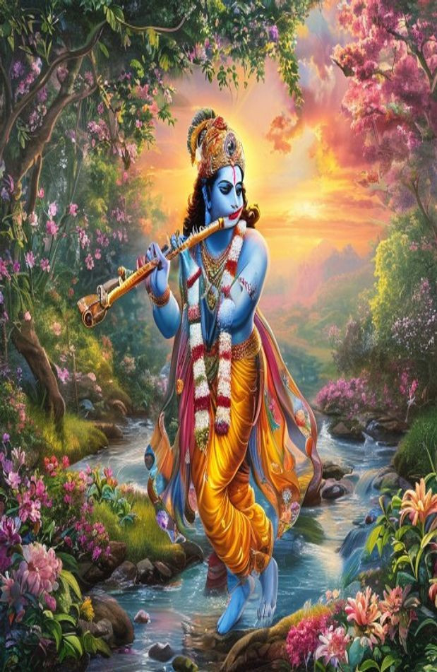 Shri Krishna AI Wallpaper