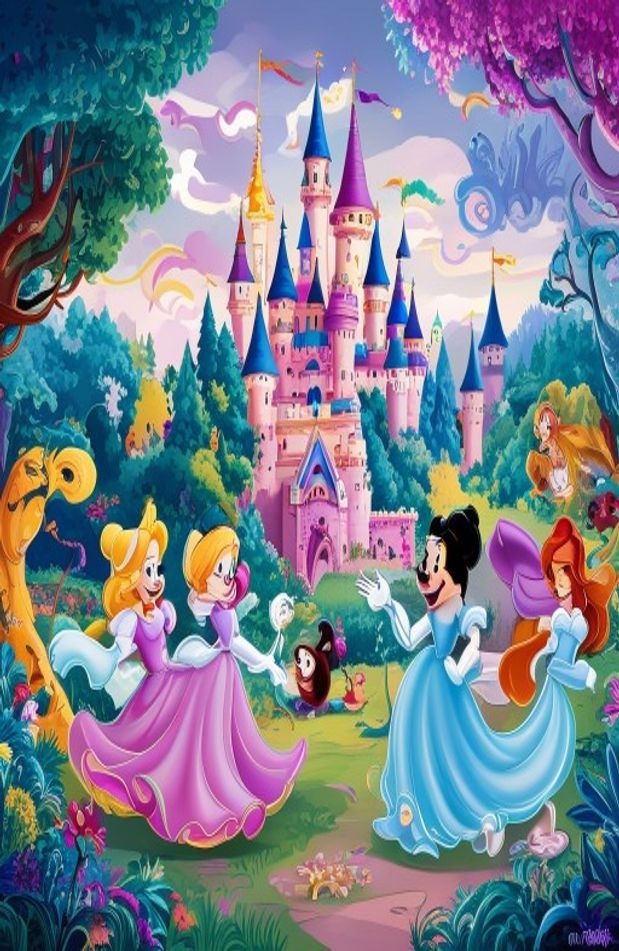 Disney Dual Monitor AI Wallpaper