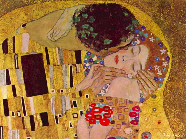 The Kiss Gustav Klimt Iphone Wallpaper
