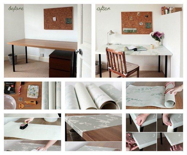Free download use paintable wallpaper to cover ruined furniture tops painted [594x445] for your