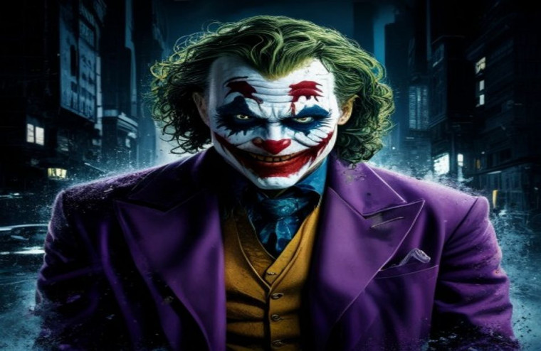Joker The Dark Knight AI Wallpaper
