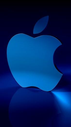 Free download 3D Blue Apple Logo Wallpaper iPhone Wallpapers [640x1136 ...