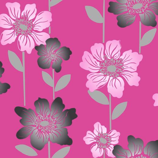 Free download Pink Purple Grey Floral Wallpaper Border Girls Flower Room Decor [496 [600x766