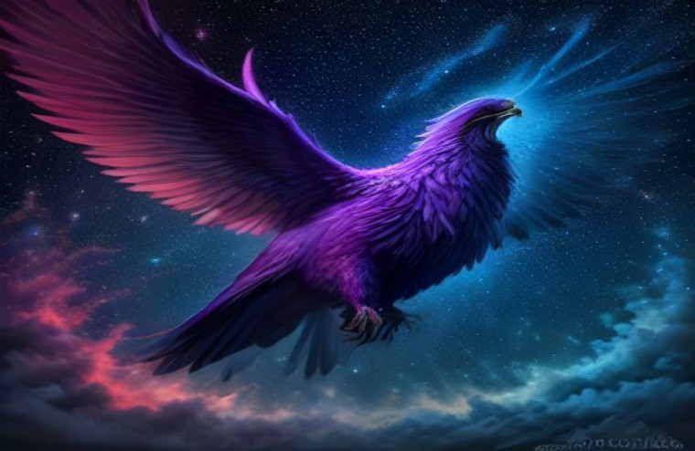 Blue Phoenix AI Wallpaper