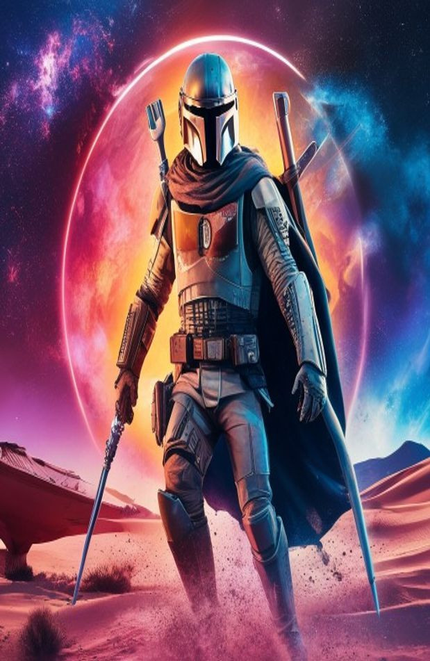 The Mandalorian Art AI Wallpaper