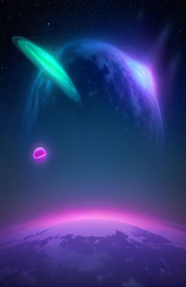 Retro Sci Fi AI Wallpaper