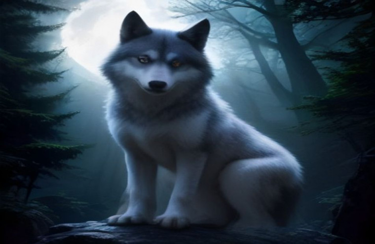 Really Cool Wolf AI Wallpaper