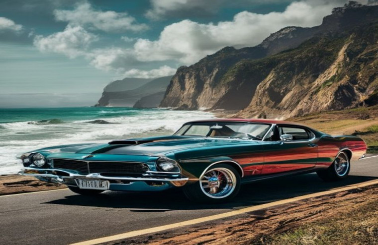 Classic Muscle Car AI Wallpaper
