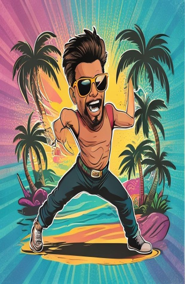 Johnny Bravo AI Wallpaper