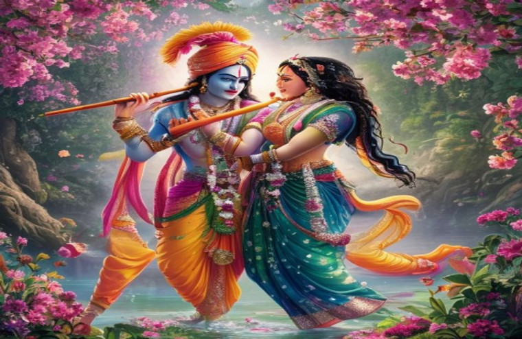 Radha Krishna HD AI Wallpaper
