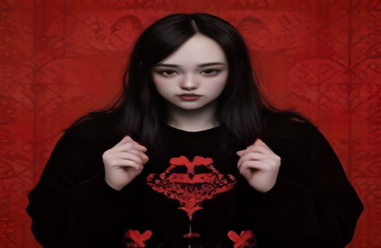 Red And Black Heart AI Wallpaper