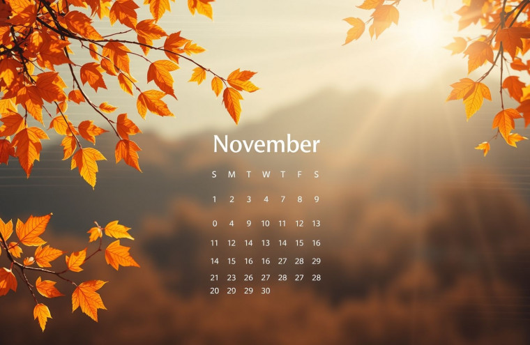 November Calendar AI Wallpaper