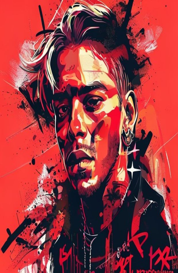 Xxxtentacion Red AI Wallpaper