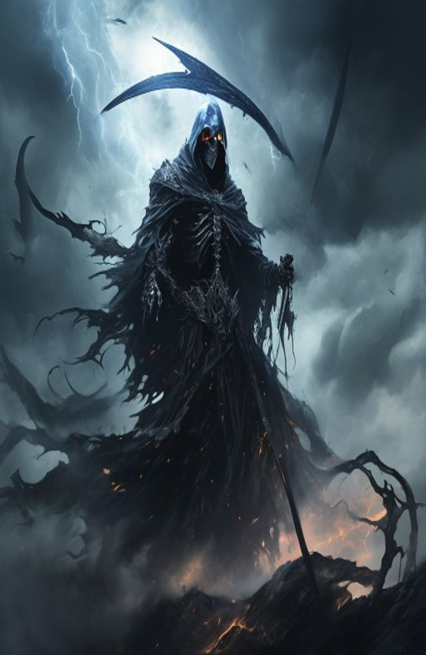 Badass Grim Reaper AI Wallpaper