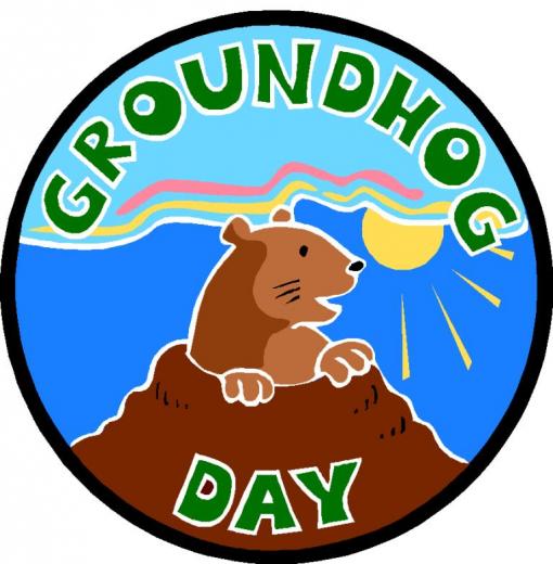 Free download February 2020 Groundhog Day Desktop Calendar February