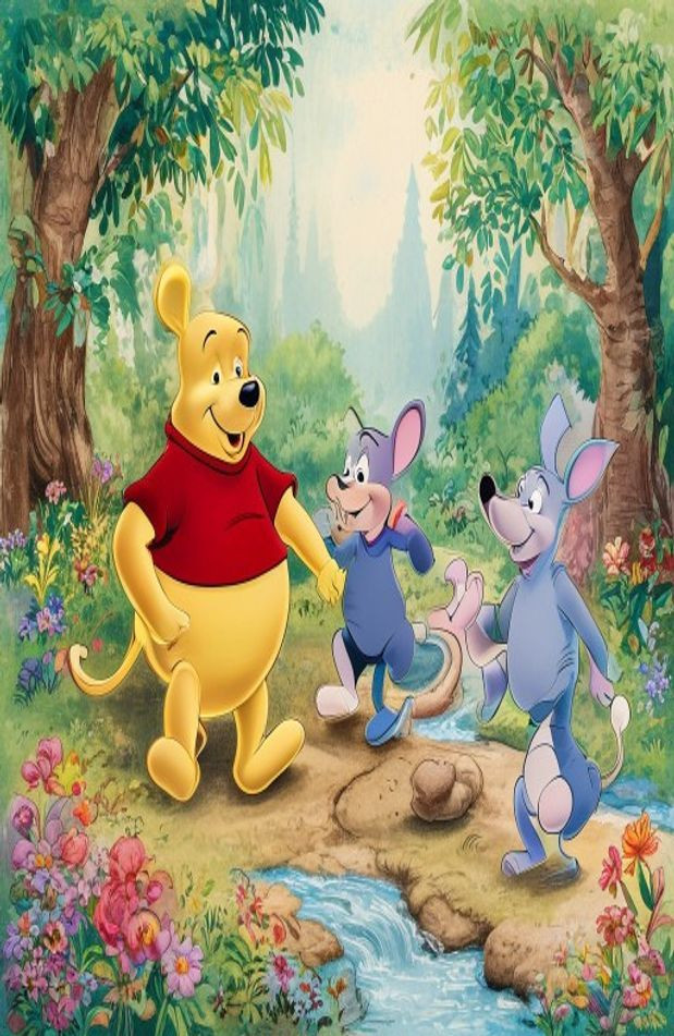 Classic Winnie The Pooh AI Wallpaper