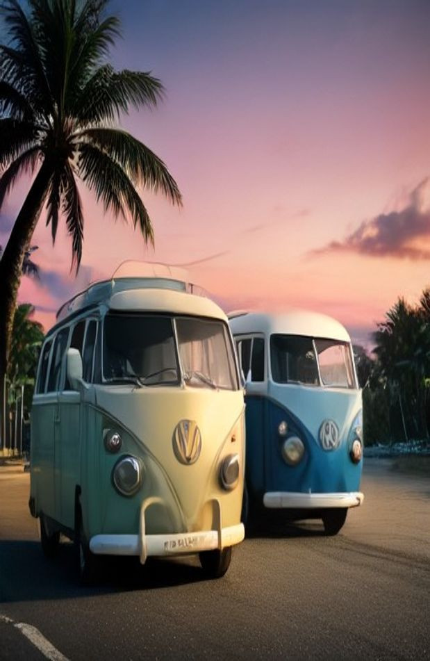 Vw Bus AI Wallpaper