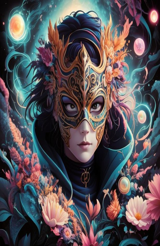 Anime With Mask AI Wallpaper