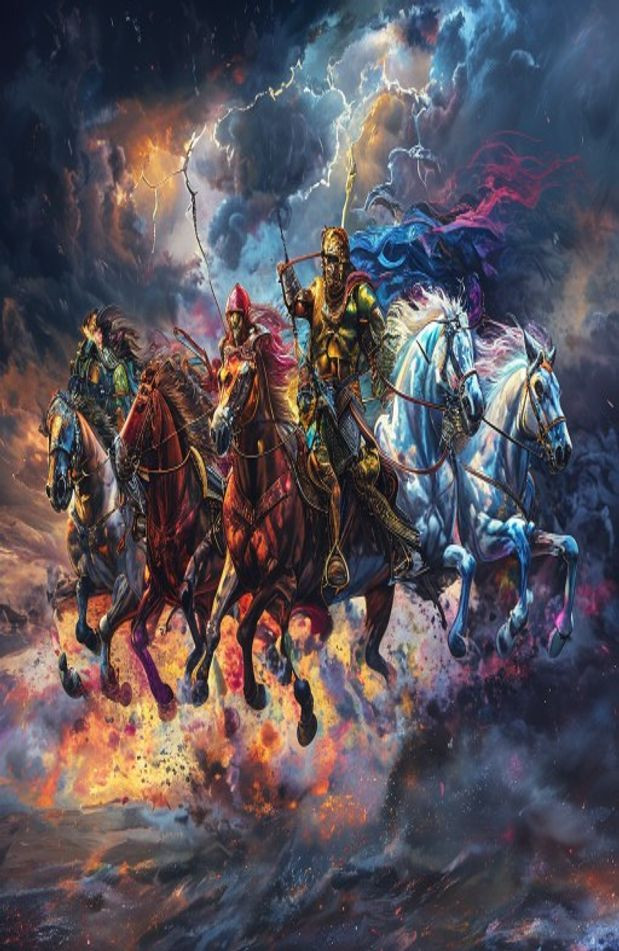 Four Horsemen Of The Apocalypse AI Wallpaper