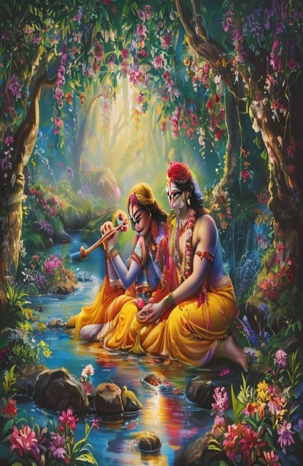 Radha Krishna HD AI Wallpaper