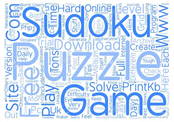 Free Download The Development Of Sudoku Puzzles Word Cloud Concept Text 
