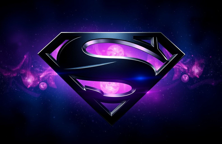 Black Superman Logo AI Wallpaper