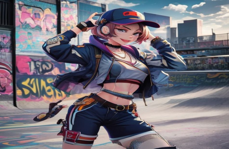 Anime Tomboy AI Wallpaper