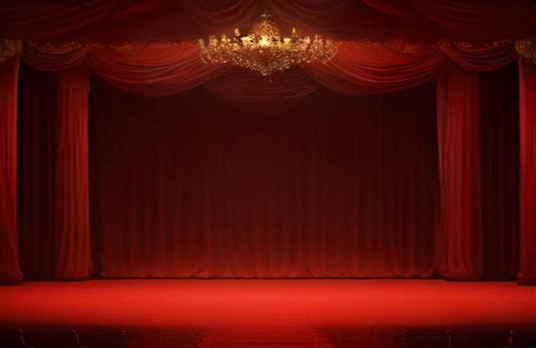 Stage Curtain AI Wallpaper