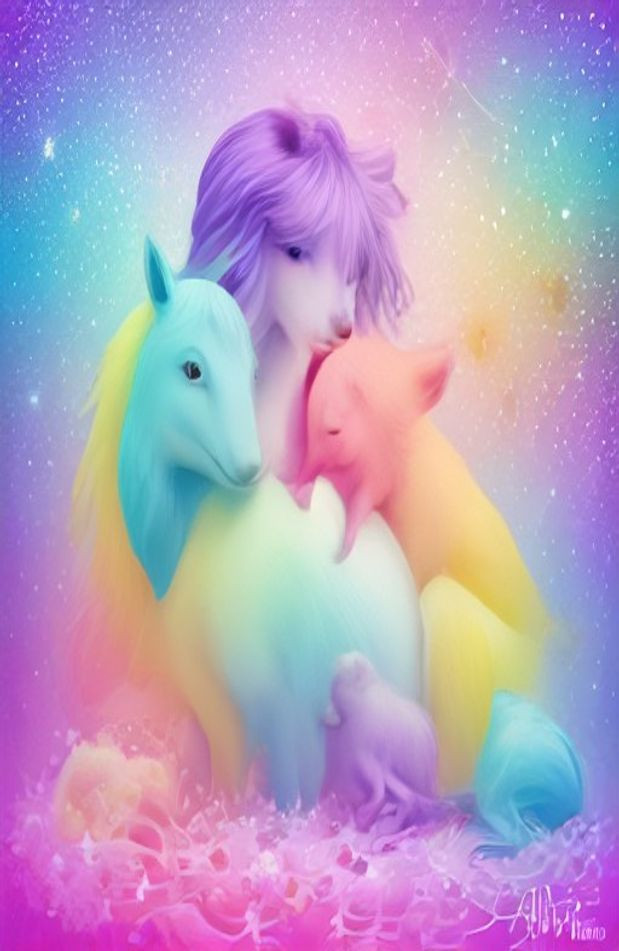 Lisa Frank AI Wallpaper
