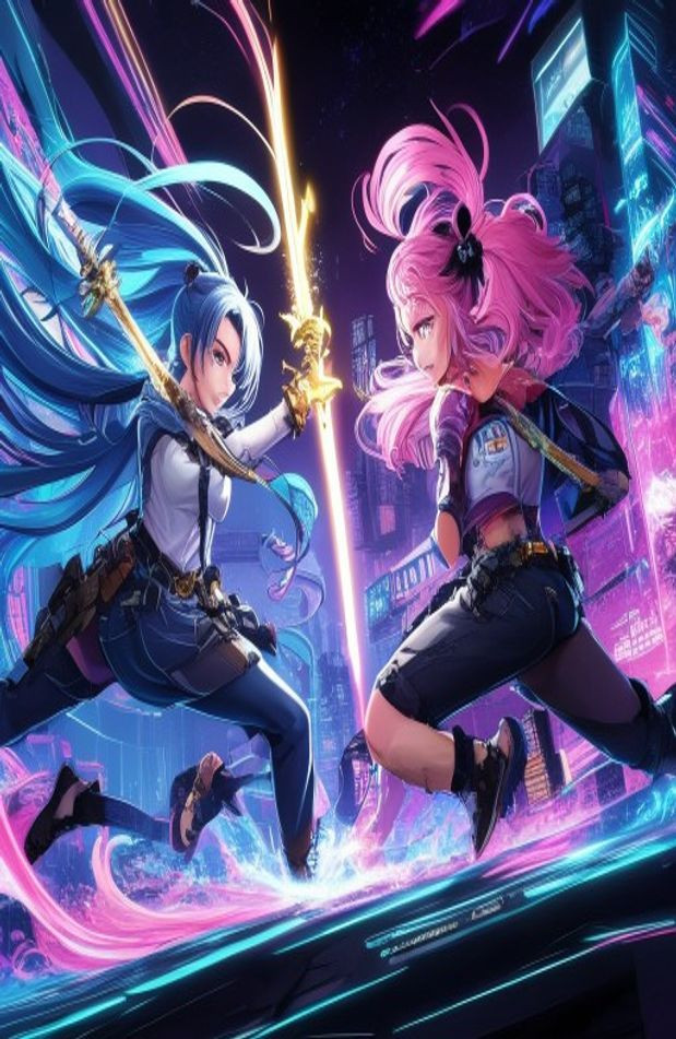 Dual Monitor AI Wallpaper Girls
