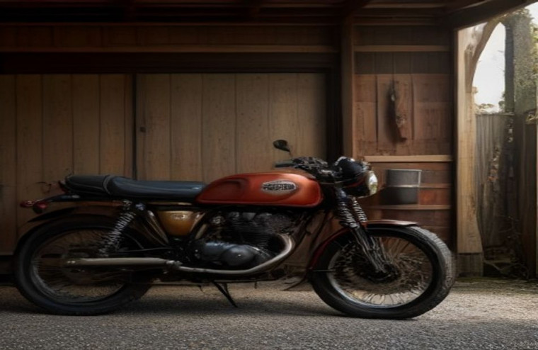 Vintage Motorcycle AI Wallpaper