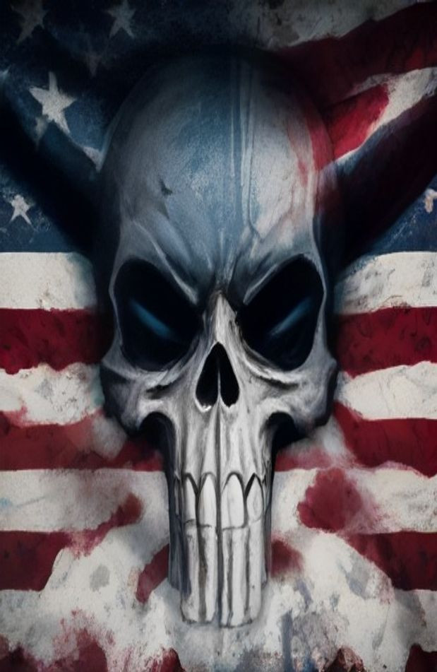 American Flag Punisher Skull AI Wallpaper